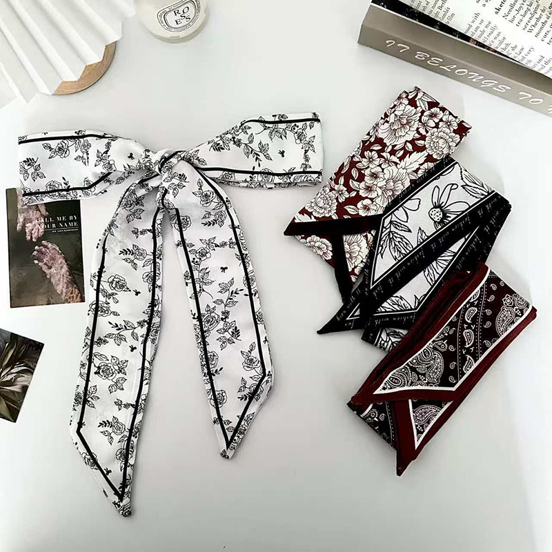 Silk Neck Scarf - Luxury Fashion Woman Skinny Silk Scarf