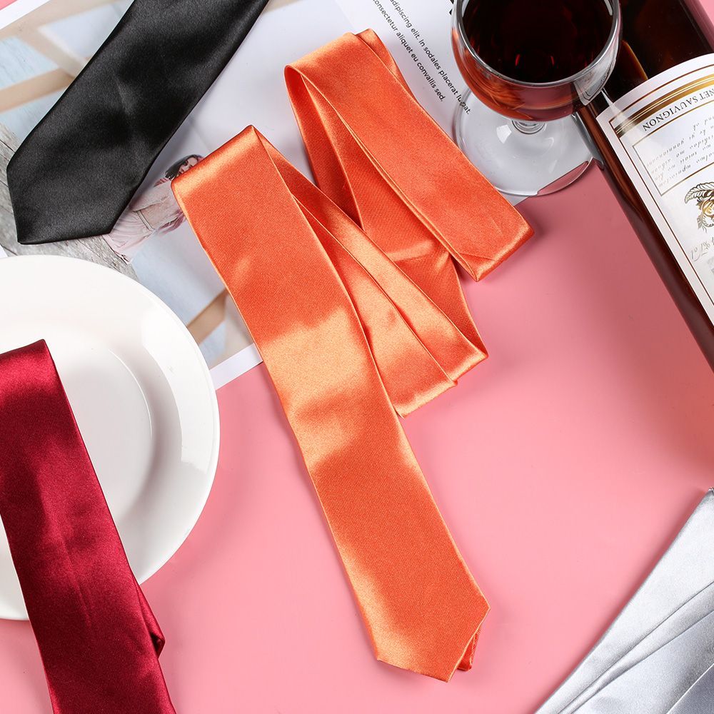 Fashion Casual Slim Plain Mens - Skinny Tie Men ulasan dan harga