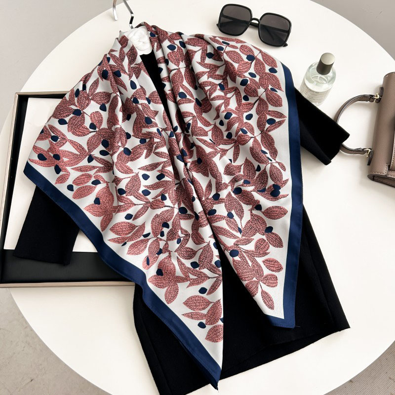 90cm Square Scarf High Quality - Silk Neck Scarf ulasan dan harga
