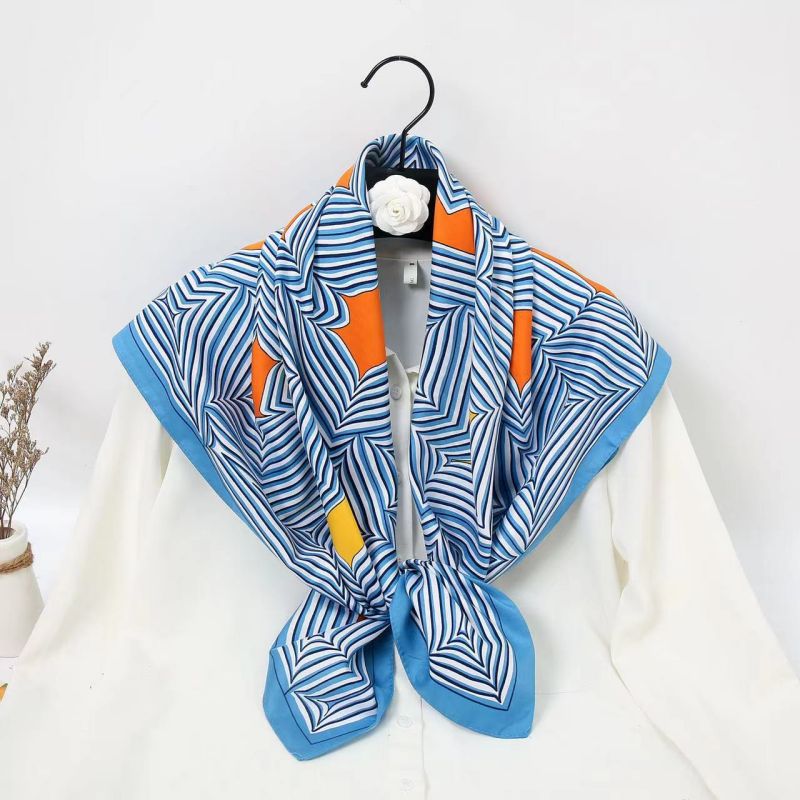 90cm Square Scarf High Quality - Silk Neck Scarf ulasan dan harga