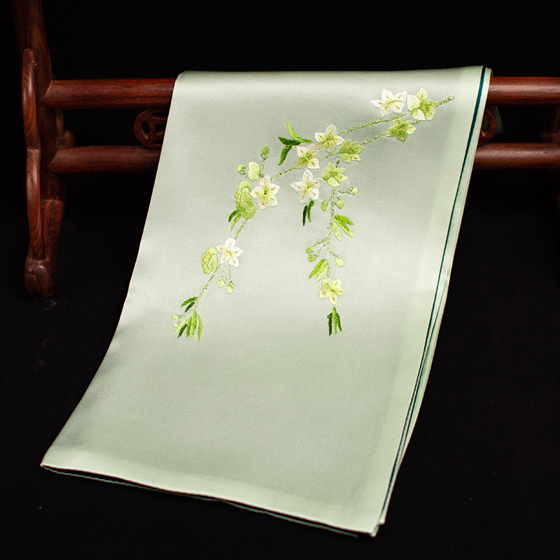 Pure Silk Suzhou Embroidery Sc - Silk Neck Scarf ulasan dan harga