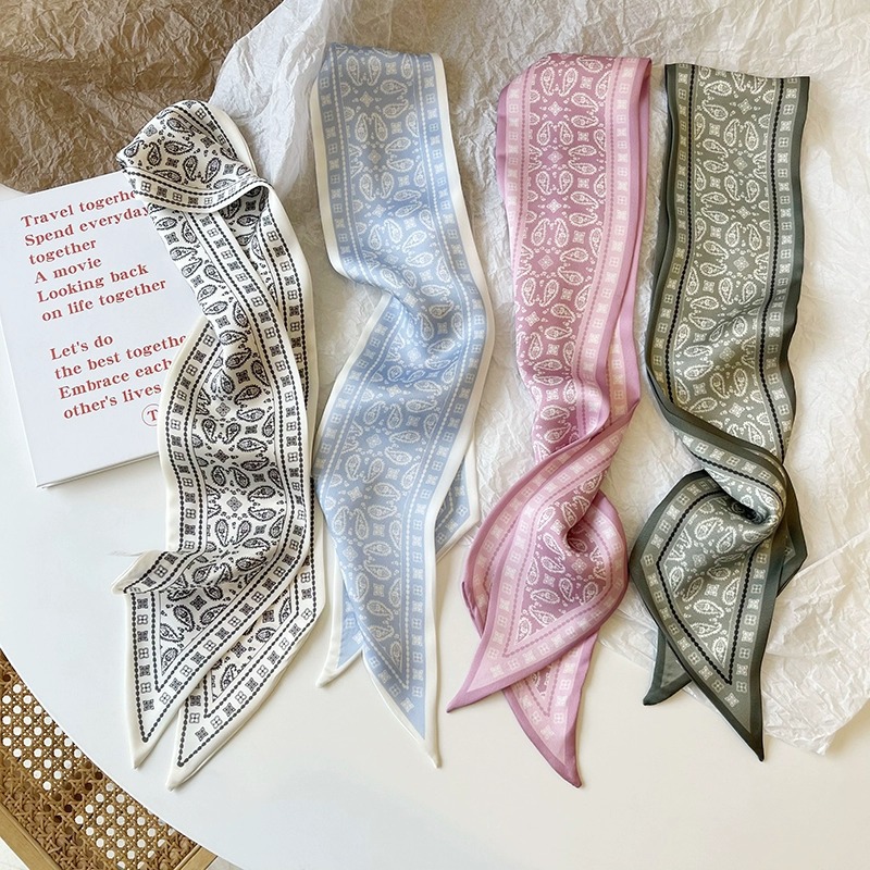 Set Series Silk Satin Scarf Wo - Ascot Neck Scarf ulasan dan harga