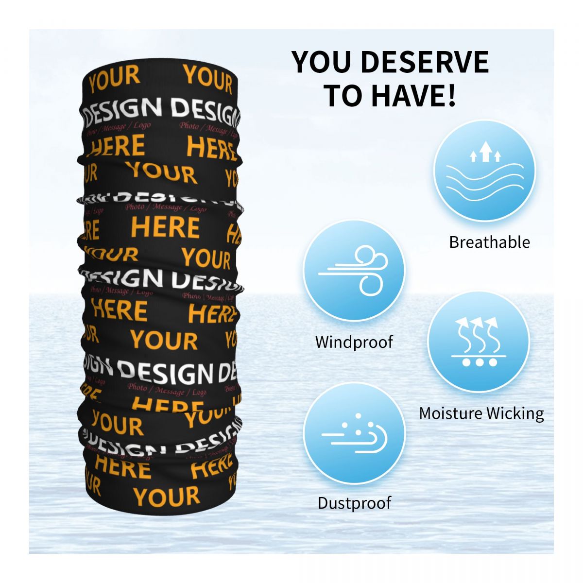 Custom Your Design Here Bandan - Neck Warmer Tube ulasan dan harga