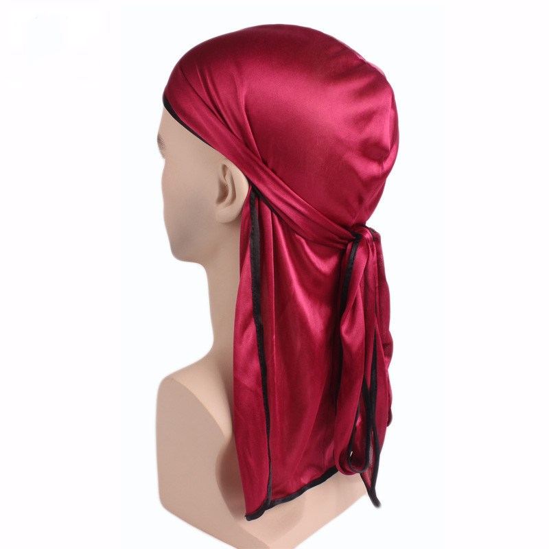 Breathable Men's Silky Satin K - Bandana Doo Rag ulasan dan harga