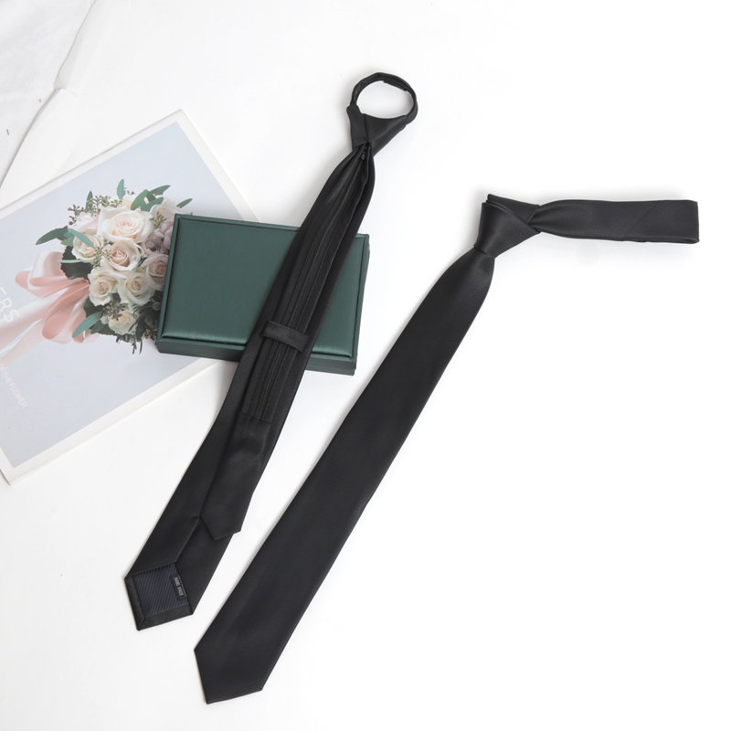 Black Colors Zipper Tie Handma - Skinny Tie Men ulasan dan harga