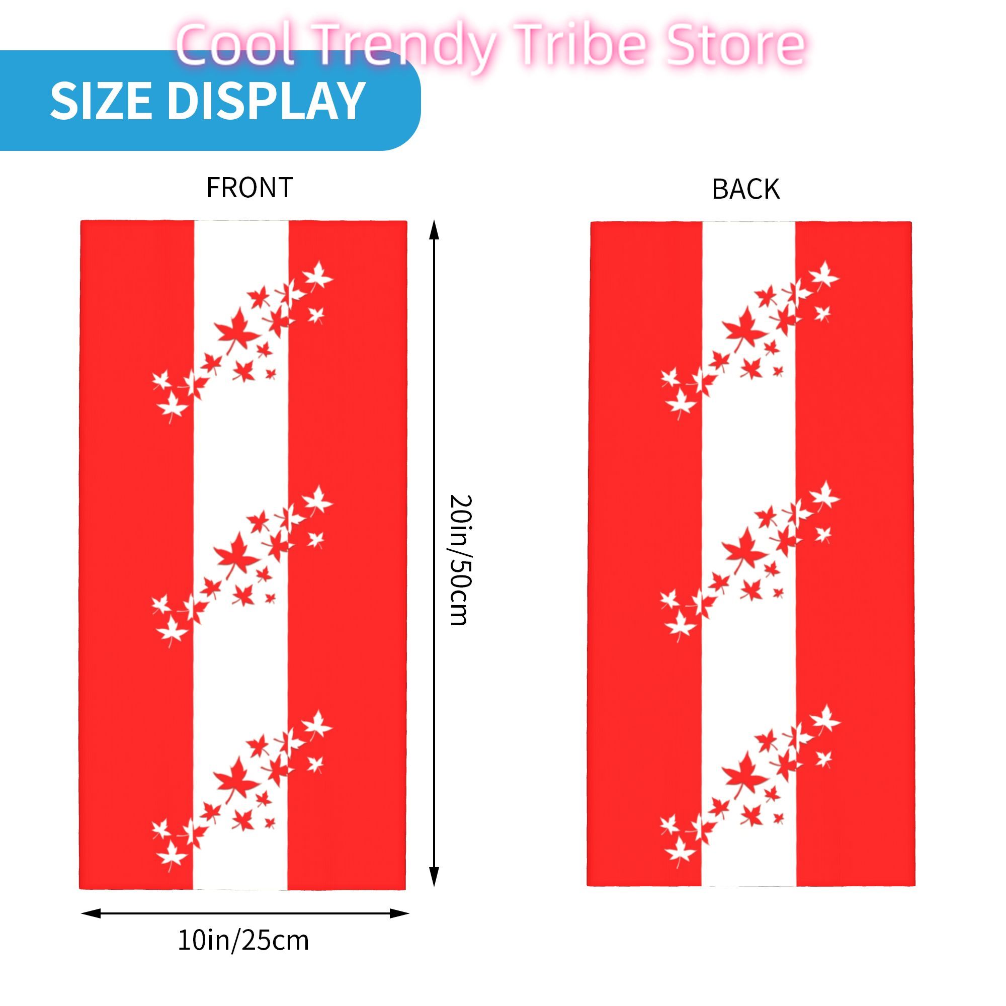 Custom Maple Leaf Canada Flag  - Neck Warmer Tube ulasan dan harga