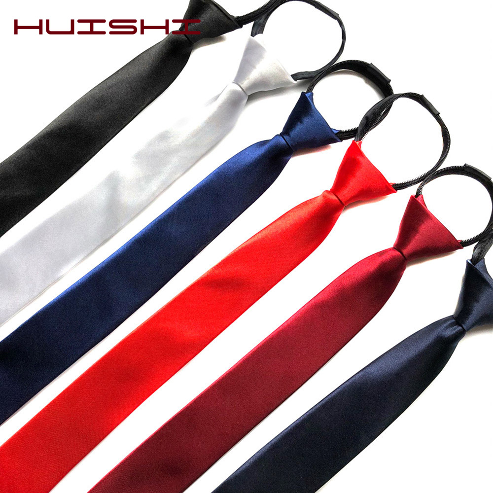 HUISHI Pre-tied Zipper Tie Nec - Skinny Tie Men ulasan dan harga