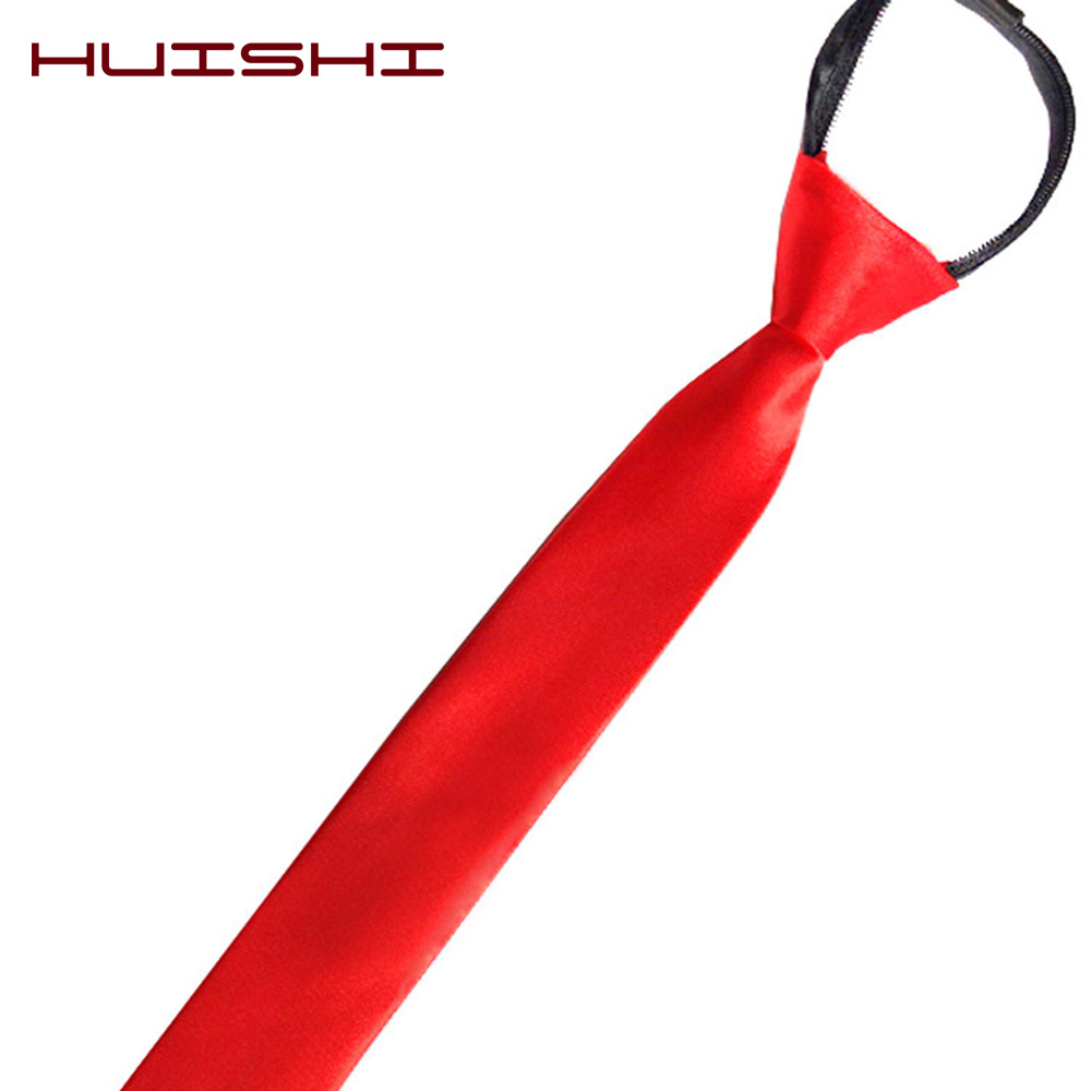 HUISHI Pre-tied Zipper Tie Nec - Skinny Tie Men ulasan dan harga