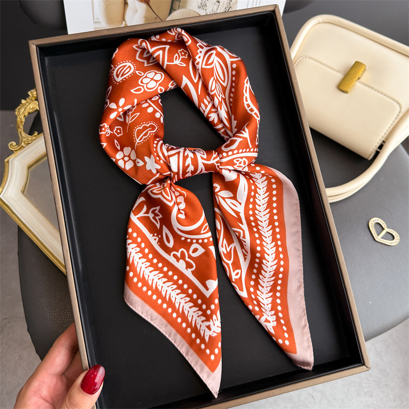 1Pc cashew print fashion silk  - Silk Neck Scarf ulasan dan harga