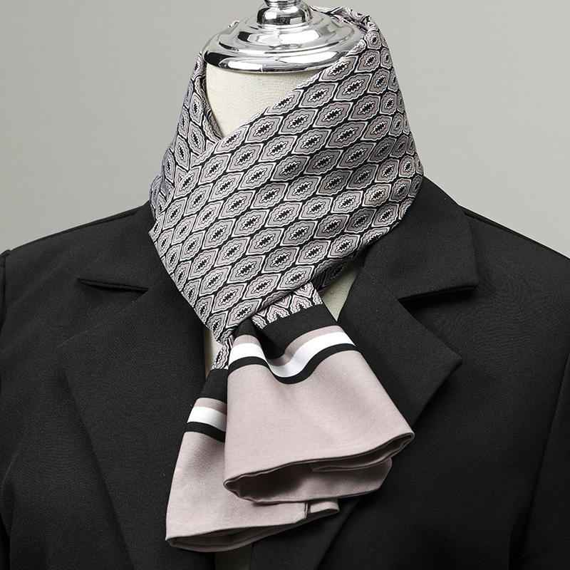 Men's Scarf Imitation Silk Nec - Silk Neck Scarf ulasan dan harga