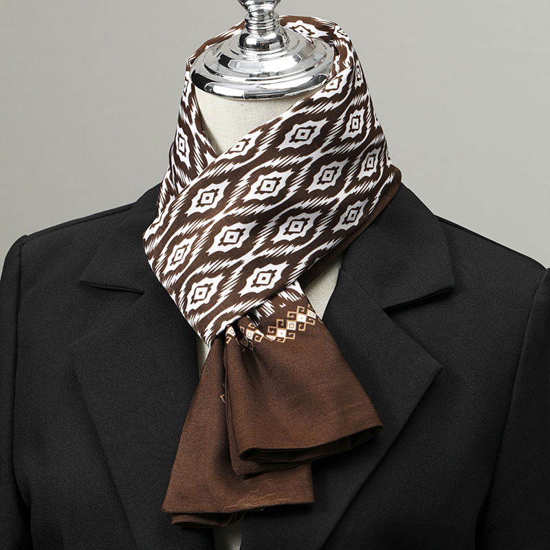 Men's Scarf Imitation Silk Nec - Silk Neck Scarf ulasan dan harga