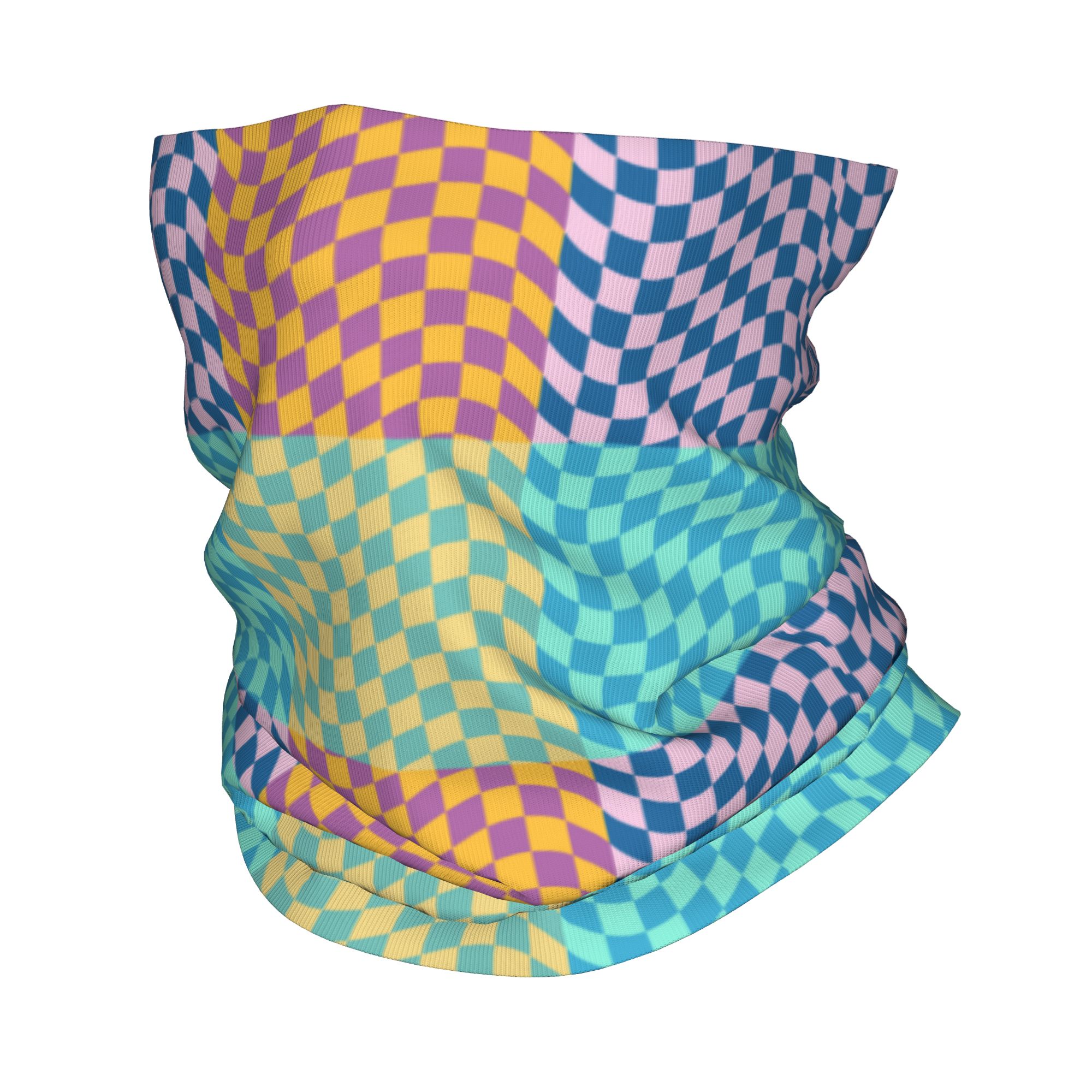 Custom Colored Checkered Banda - Neck Warmer Tube ulasan dan harga