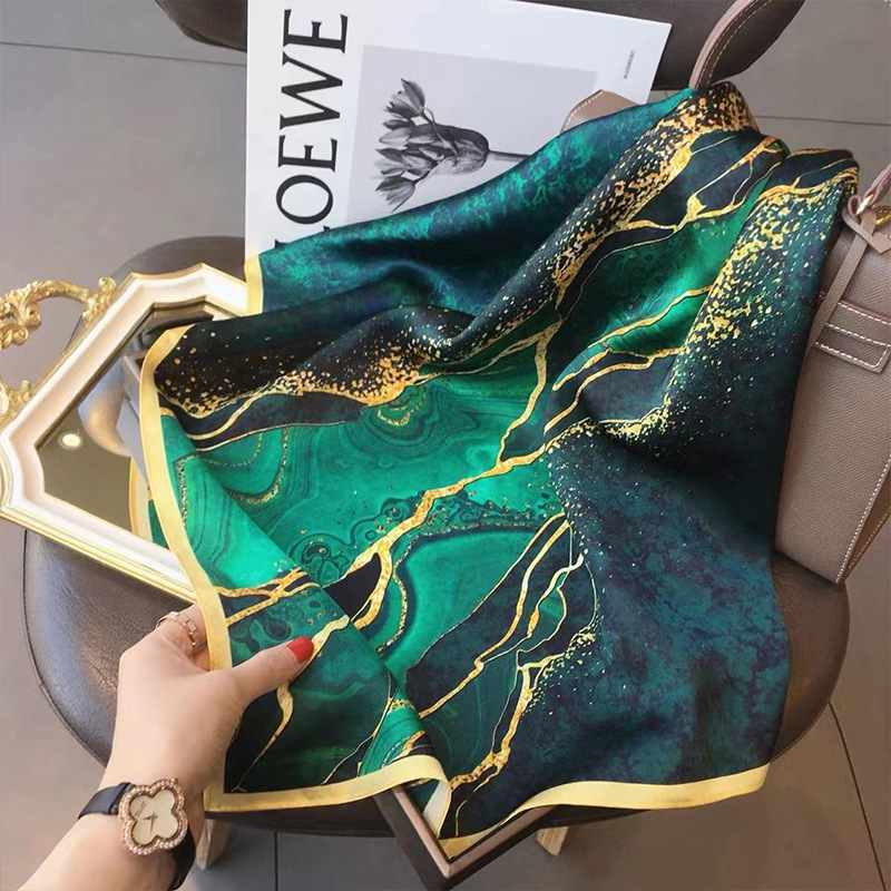 70x70cm Women Scarf Silk Feeli - Face Scarf Mask ulasan dan harga